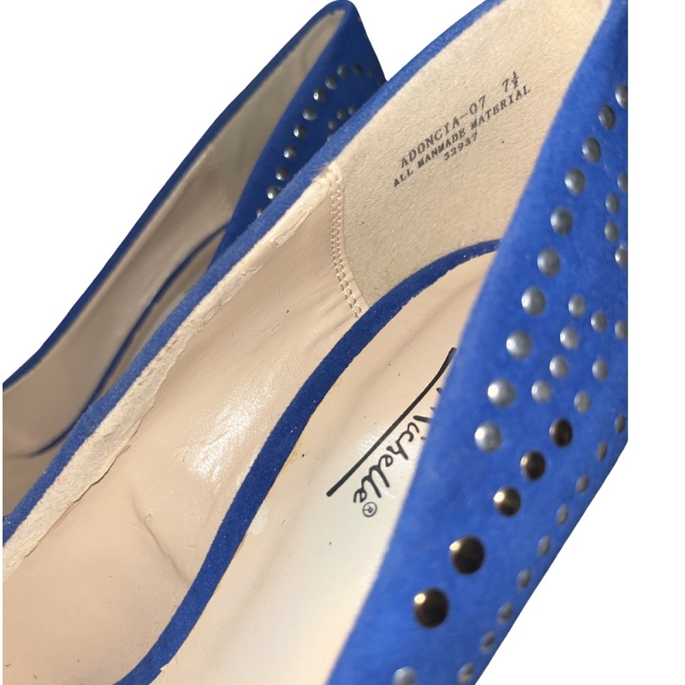 NWOT Anne Michelle Royal
Blue Studded Pointed Toe
Pumps - Size 7.5 - Picture 4 of 9